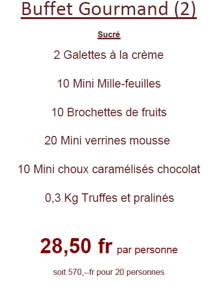 Capture d’écran buffet gourmand 2